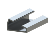 Aluminium mounting profile for contact edges