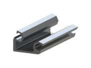 Aluminium mounting profile for contact edges